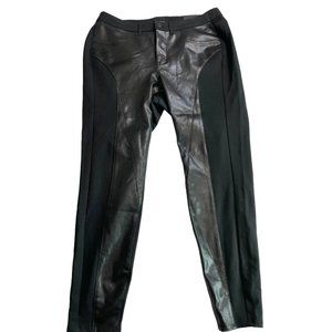 Lane Bryant Mid Rise Skinny Size 18 NWT Black Coated Faux Leather Look